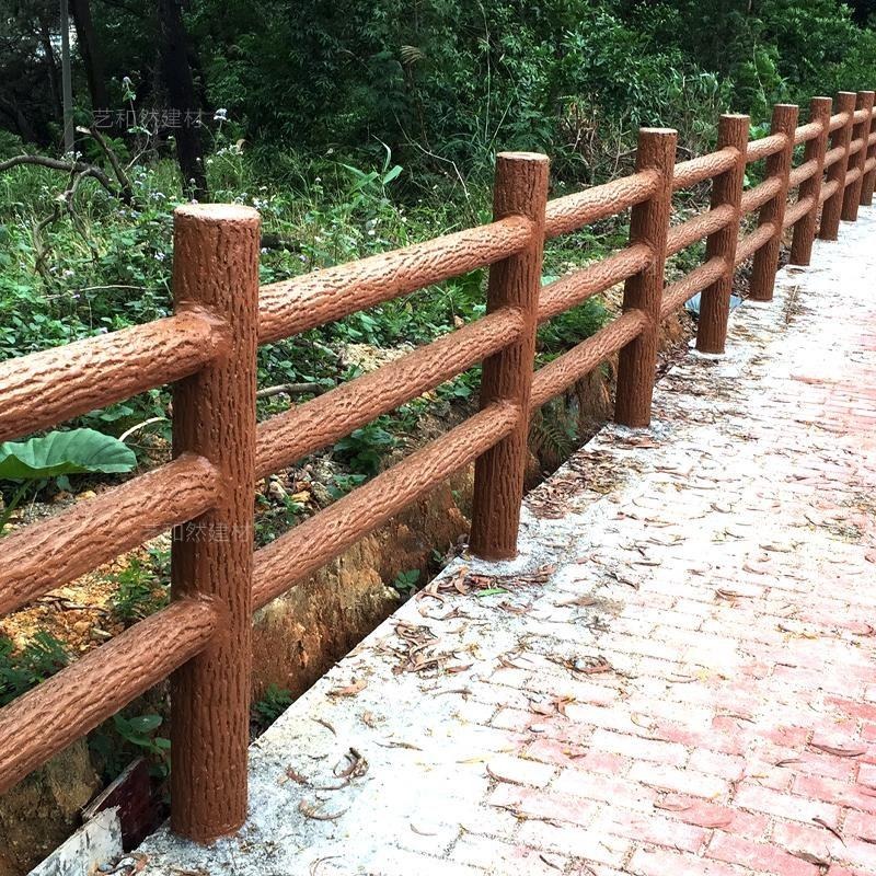 水泥仿木栏杆景观工程河道美化工程围栏贵州 景观工程项目5