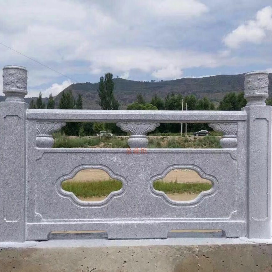 仿石材大理石栏杆河堤安全防护水泥仿石围栏 景观工程项目7