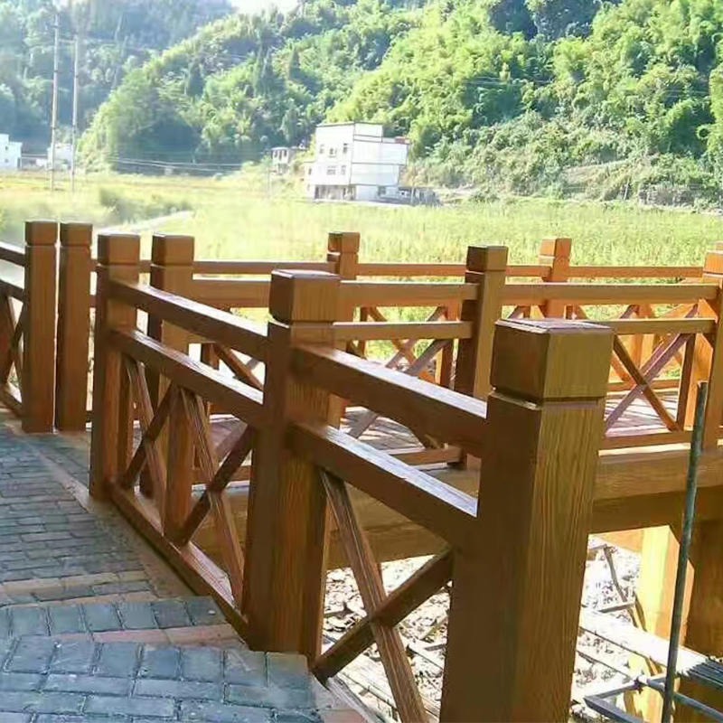 水泥仿木栏杆景观工程河道美化工程围栏贵州 景观工程项目3