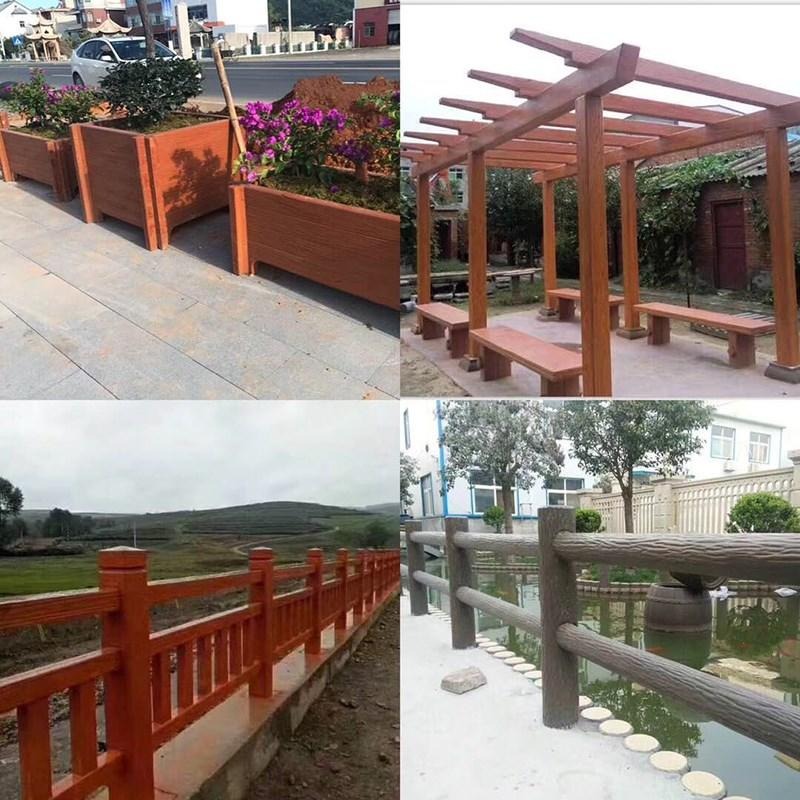 水泥仿木栏杆景观工程河道美化工程围栏贵州 景观工程项目2