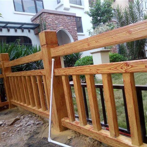 小区水泥仿木护栏混凝土仿木栏杆道路护栏 建筑护栏4