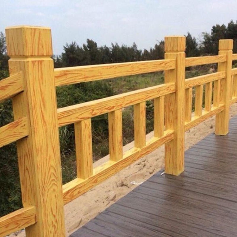 建筑护栏 栏河道景观水泥仿木护栏 仿木栏杆混凝土户3