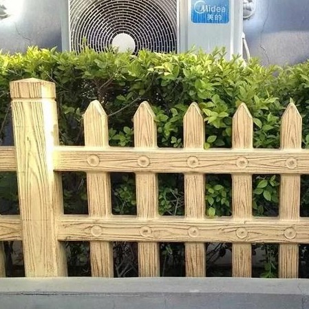 环保水泥仿木篱笆水泥栏杆围栏河道景观护栏栏杆草坪水泥栅栏1