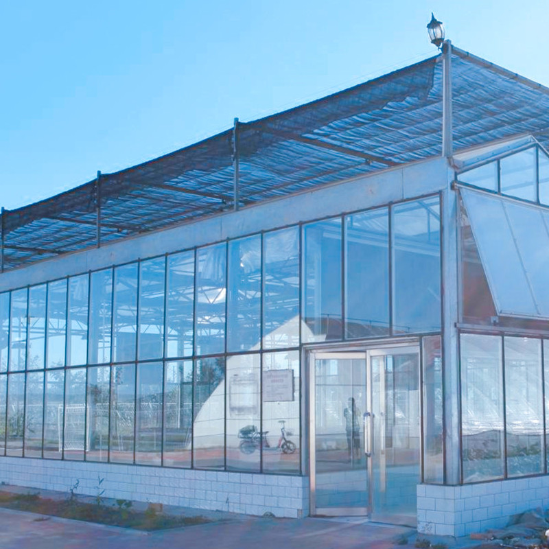 安徽蚌埠新型智能温室全自动配套设备批发 连栋玻璃温室保暖效果 养殖温室大棚通风排水设计5
