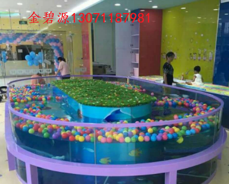 全透明 儿童漂流池厂家直销 内蒙古儿童玻璃游泳池 漂流池2