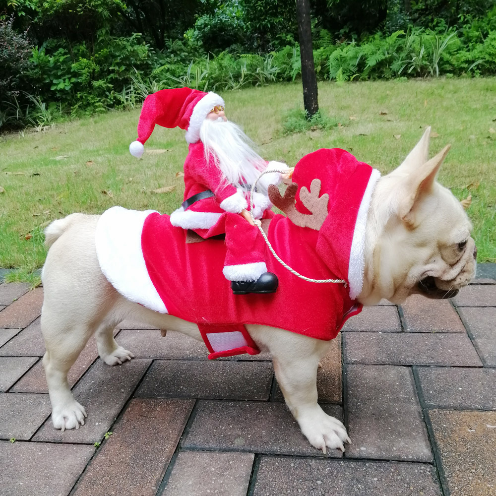 2019年宠物狗狗圣诞衣服圣诞老人骑鹿装狗狗变身装圣诞节爆款宠物衣服1