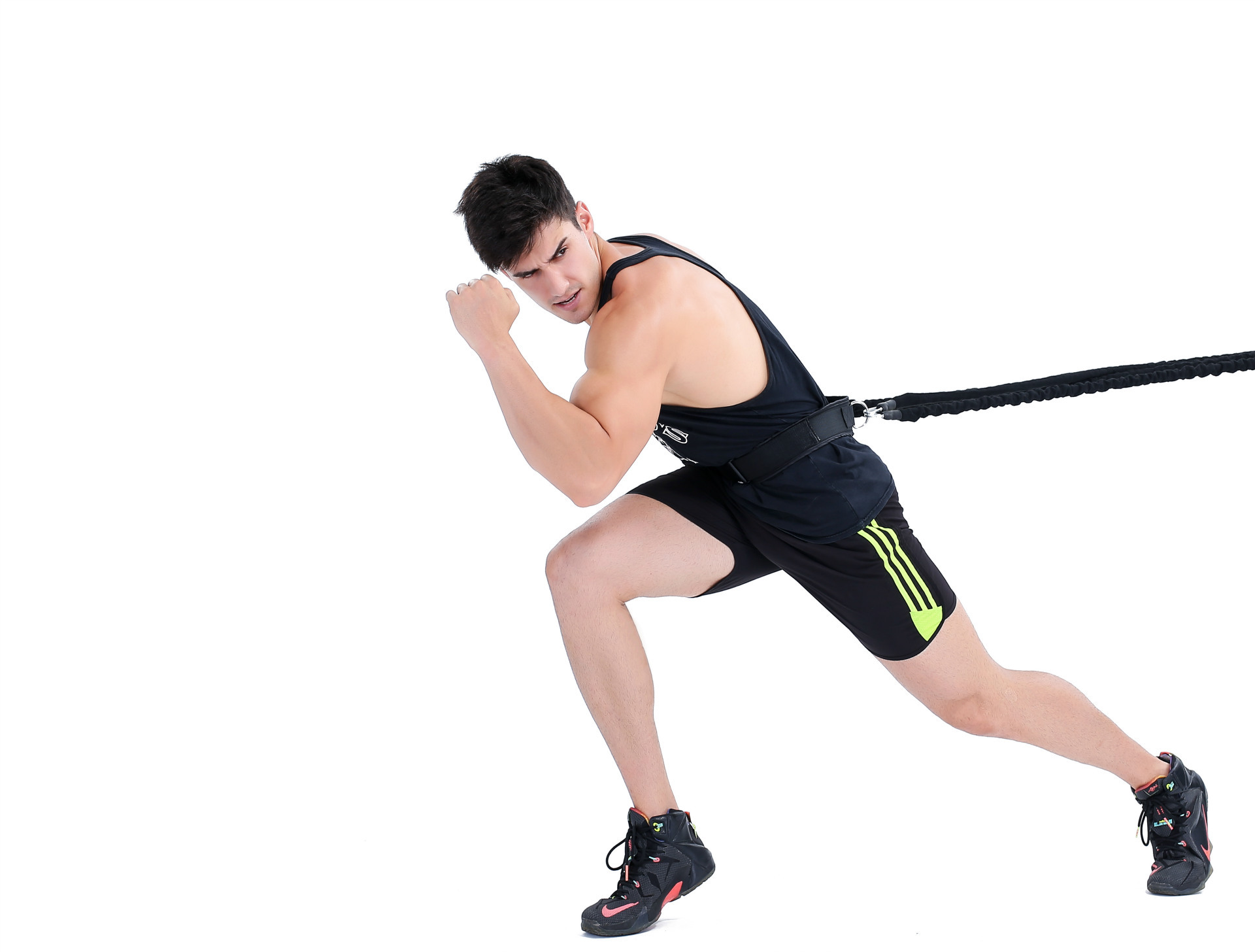 健身器材厂家直销橡胶绳力量训练健身绳阻力拉力绳体能训练绳多功能拉力器3