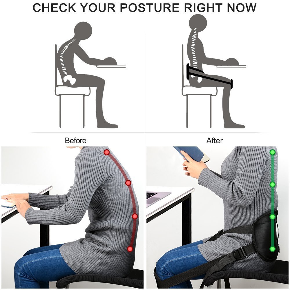 厂家直供矫正坐姿腰带防止驼背保护脊椎改善劳损护腰器腰部腰椎矫形器4