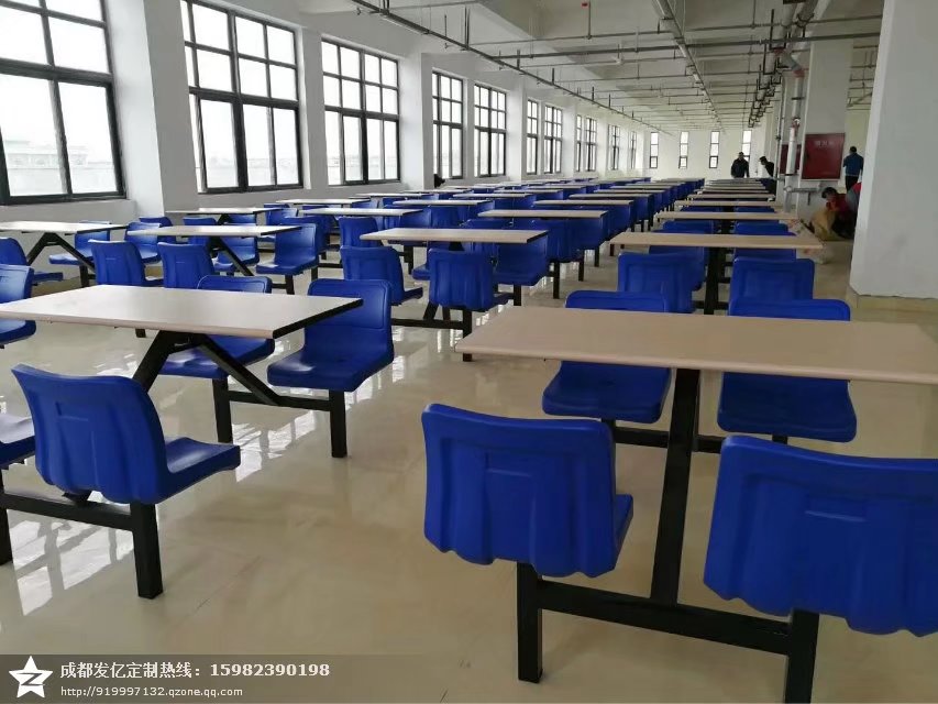 食堂餐桌椅生产厂家 学生餐桌快餐桌 快餐桌椅 食堂连体快餐桌椅