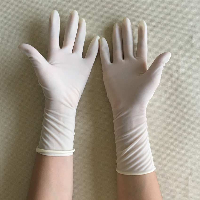 一次性12寸白色丁腈橡胶手套无粉耐磨耐油耐酸碱防静电工厂实验室4