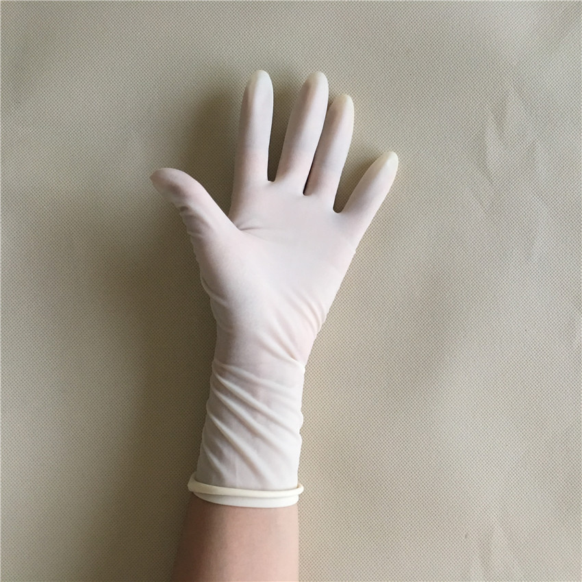 一次性12寸白色丁腈橡胶手套无粉耐磨耐油耐酸碱防静电工厂实验室3