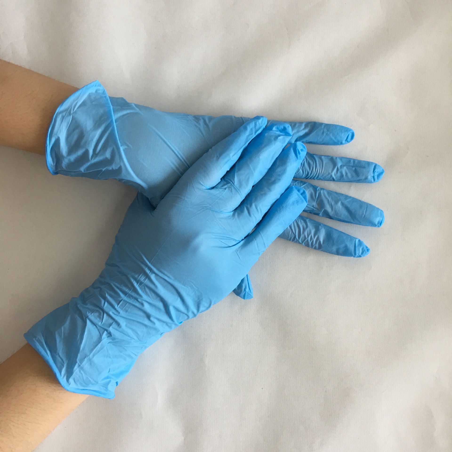 耐磨 食品级批发 防静电工业 NITRILE蓝色丁晴手套9寸无粉 耐酸碱3