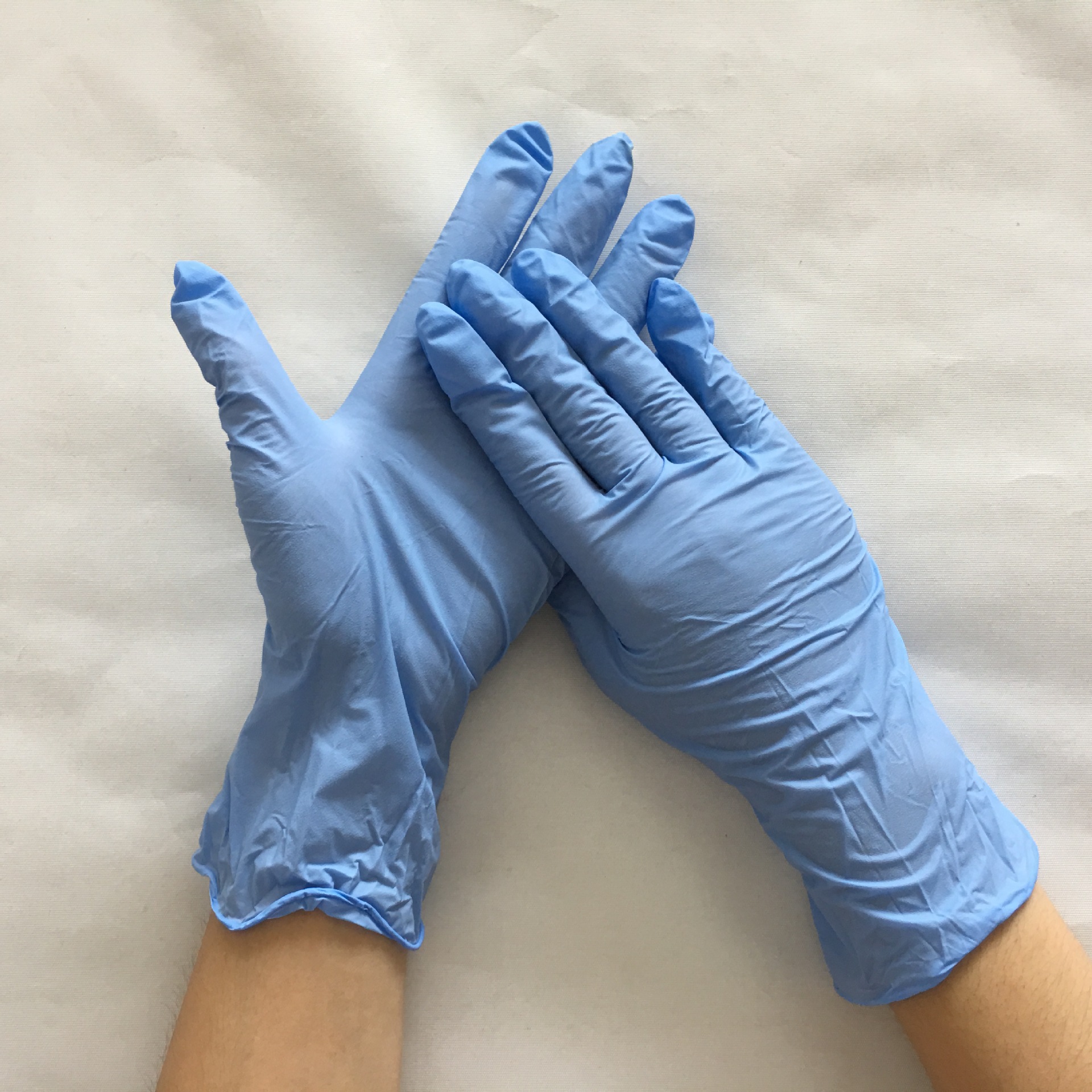 厂家特价一次性丁腈手套 加厚耐磨深蓝色防酸碱实验室橡胶手套3