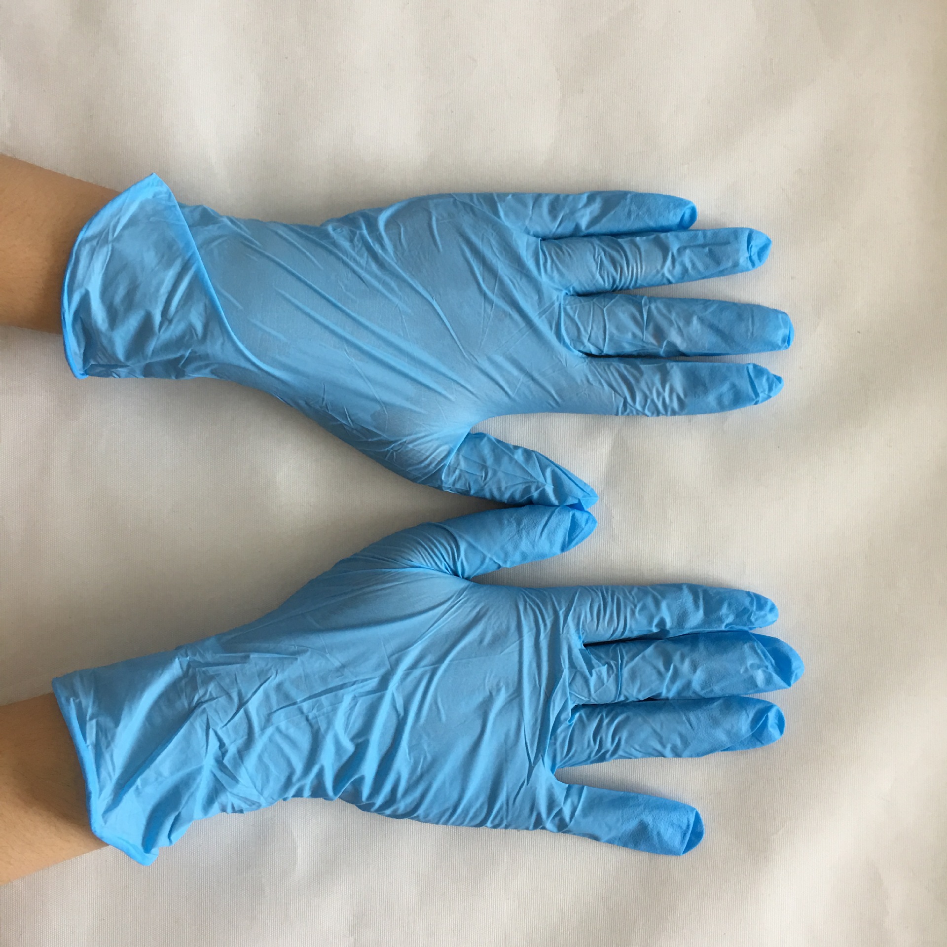 耐磨 食品级批发 防静电工业 NITRILE蓝色丁晴手套9寸无粉 耐酸碱4