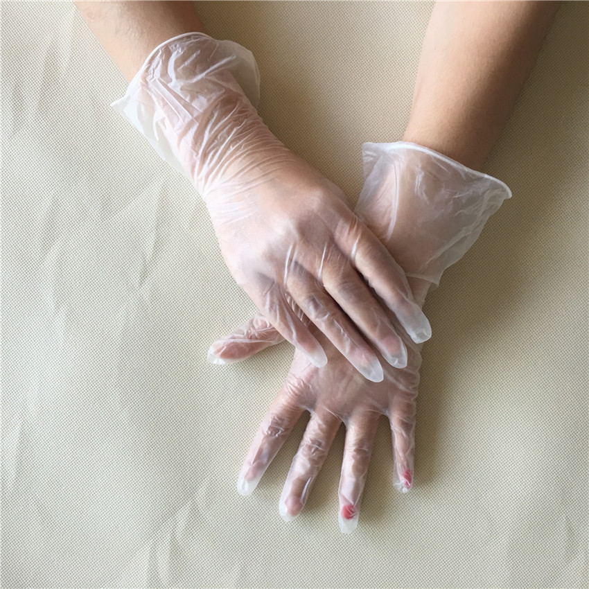 一次性pvc手套透明塑料烘焙餐饮食品级清洁防静电手套vinylgloves2