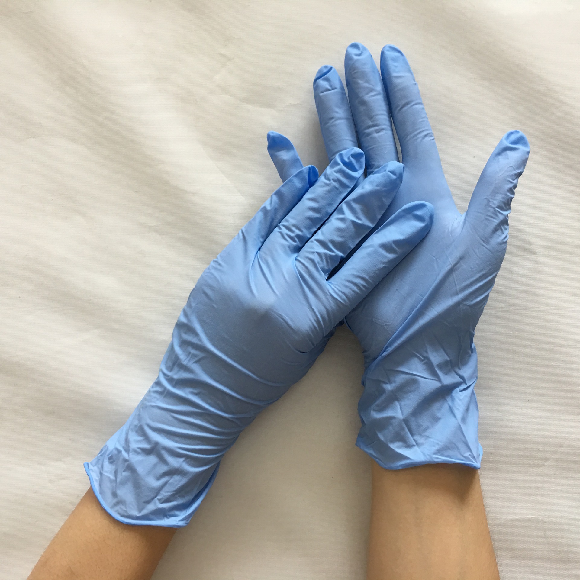 厂家特价一次性丁腈手套 加厚耐磨深蓝色防酸碱实验室橡胶手套2