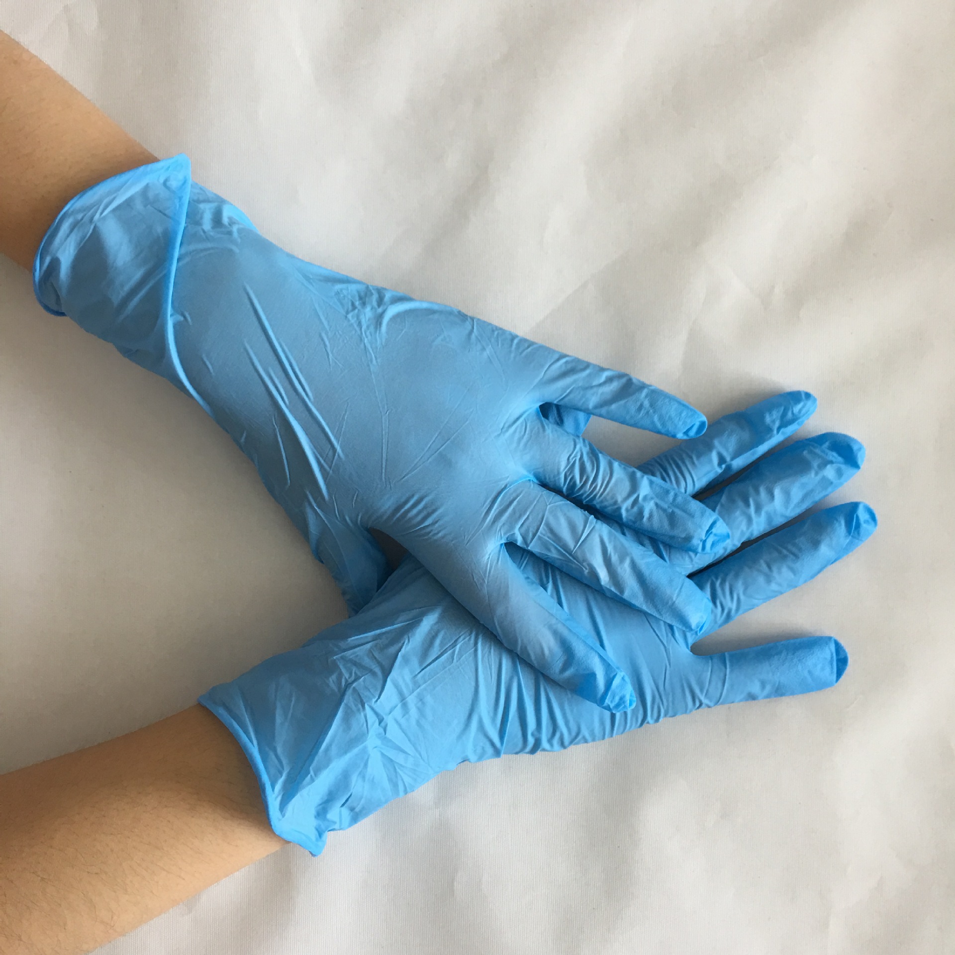 耐磨 食品级批发 防静电工业 NITRILE蓝色丁晴手套9寸无粉 耐酸碱2