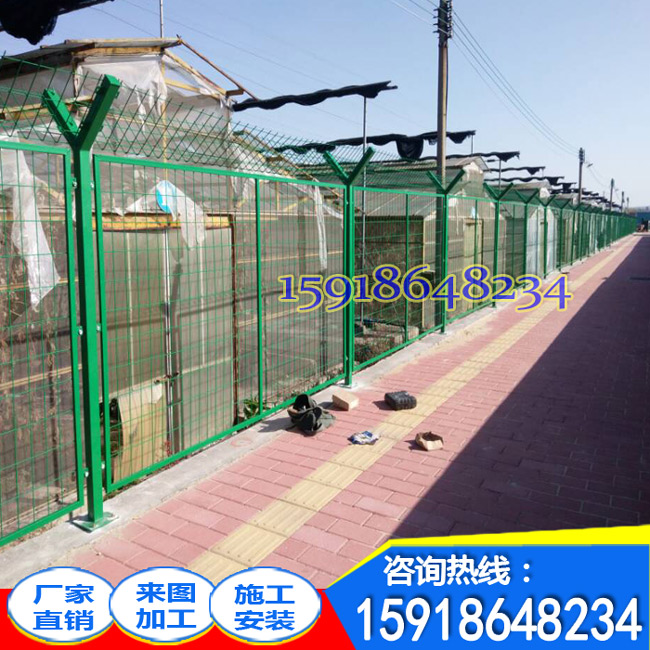 广州贸易开发区隔离网防盗栏杆Y型柱安全围栏深圳监狱钢网墙安装报价4