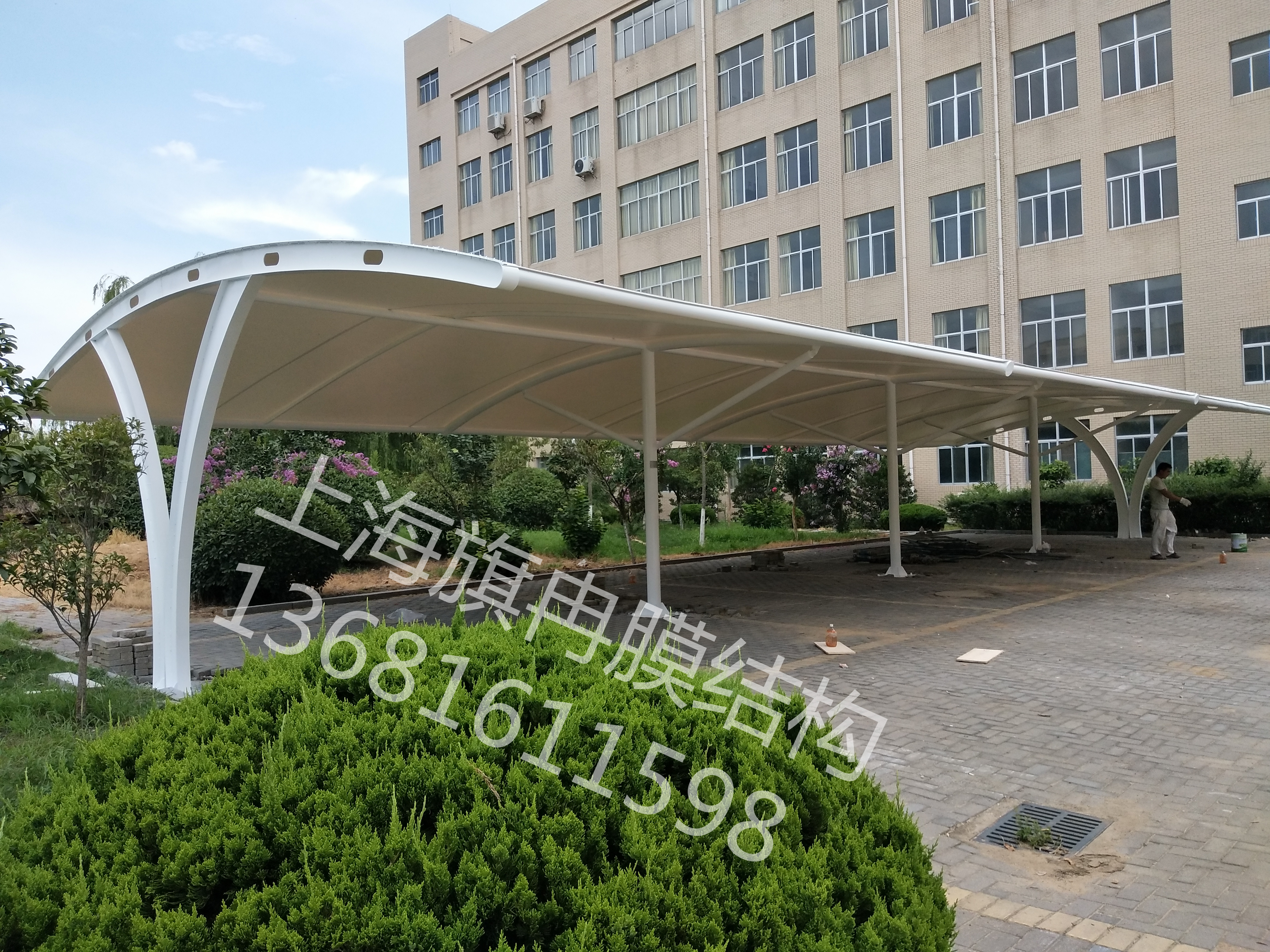 淮阴县自行车棚厂家批发 钢结构、膜结构1