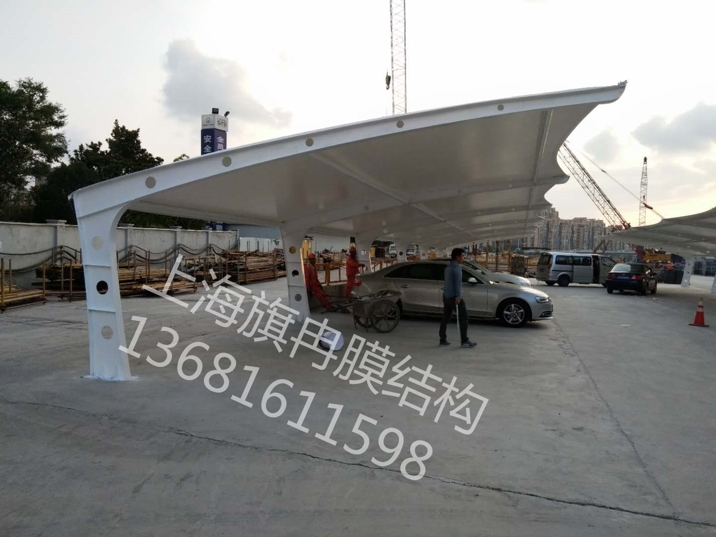 淮阴县自行车棚厂家批发 钢结构、膜结构5