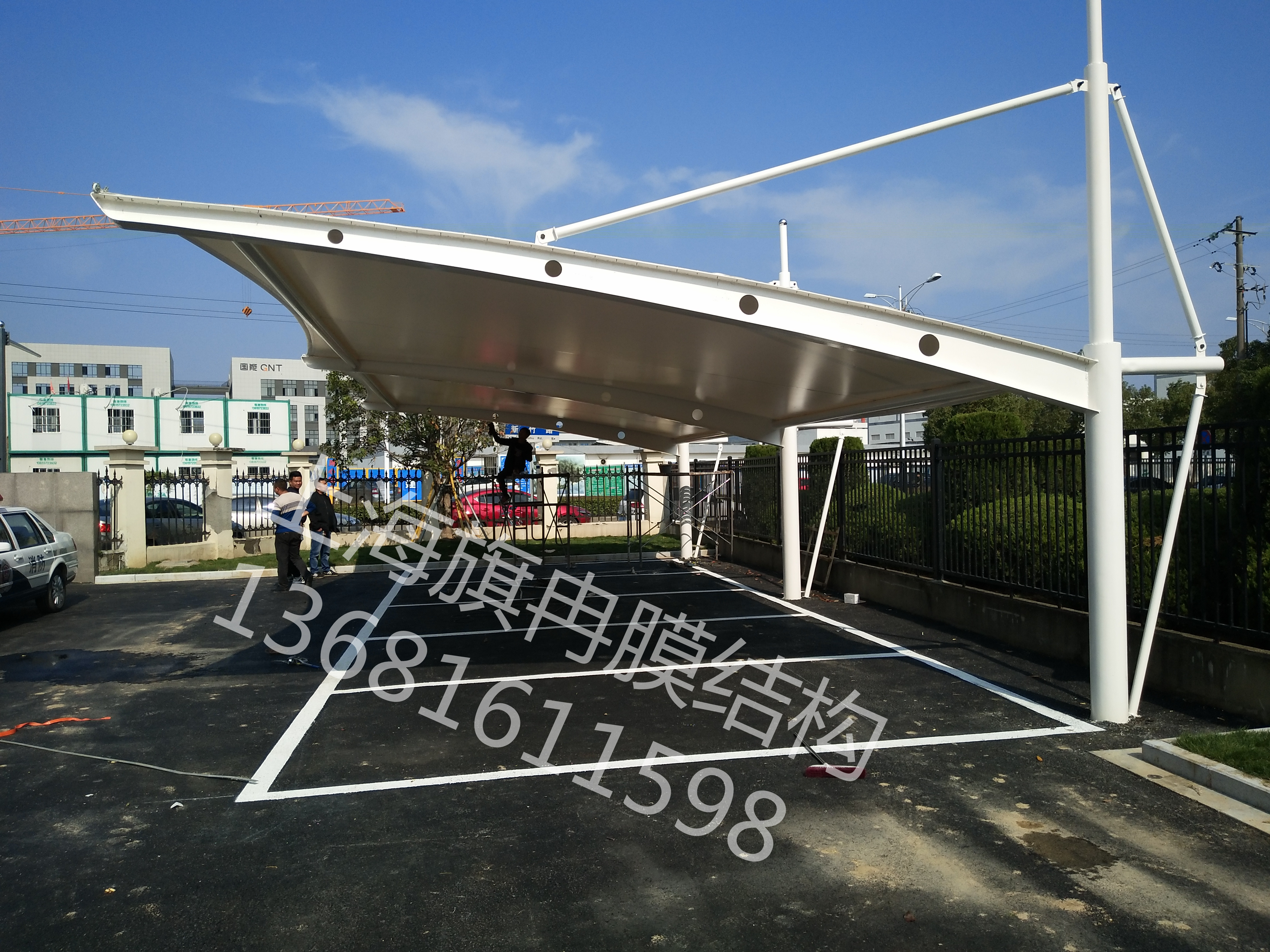 淮阴县自行车棚厂家批发 钢结构、膜结构4