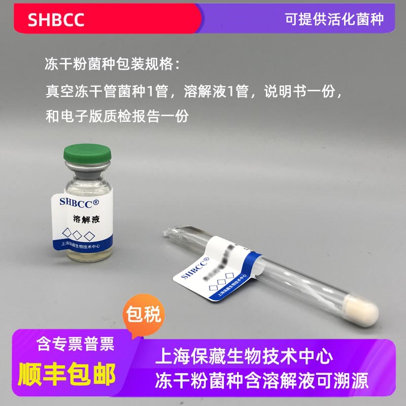 SHBCC 0代 噬菌体 菌株 大肠杆菌 冻干粉 大肠杆菌噬菌体M13 上海保藏3