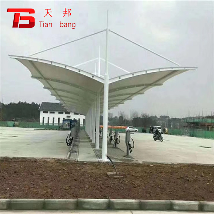 天邦 膜结构充电桩停车棚 充电桩雨蓬 钢结构、膜结构 电动汽车停车蓬4