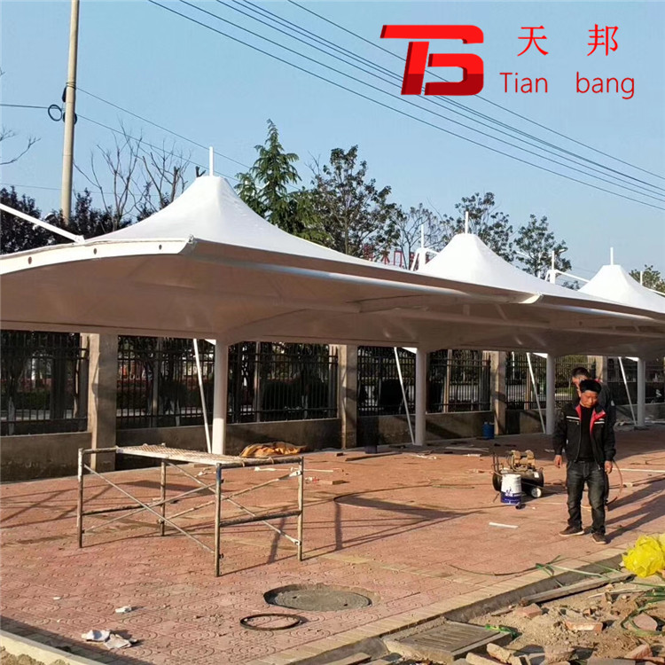汽车遮阳篷 天邦 钢膜结构停车篷 钢结构、膜结构 膜结构停车蓬2