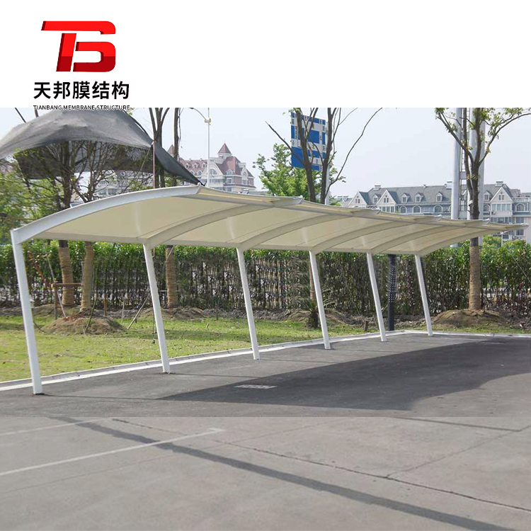 钢结构自行车雨篷 自行车车蓬 可定制 钢膜结构雨篷 天邦2