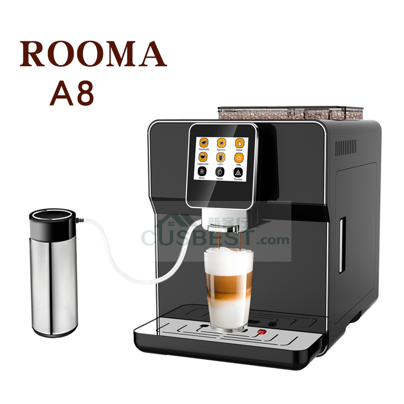 一键卡布奇诺咖啡机 ROOMA全自动咖啡机路玛商用现磨咖啡机 A81