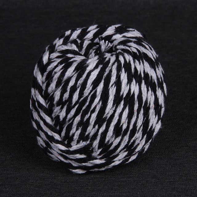现货2--5mm绑螃蟹绳子棉线绳彩色三股棉绳红白 绿白 黑白可定制