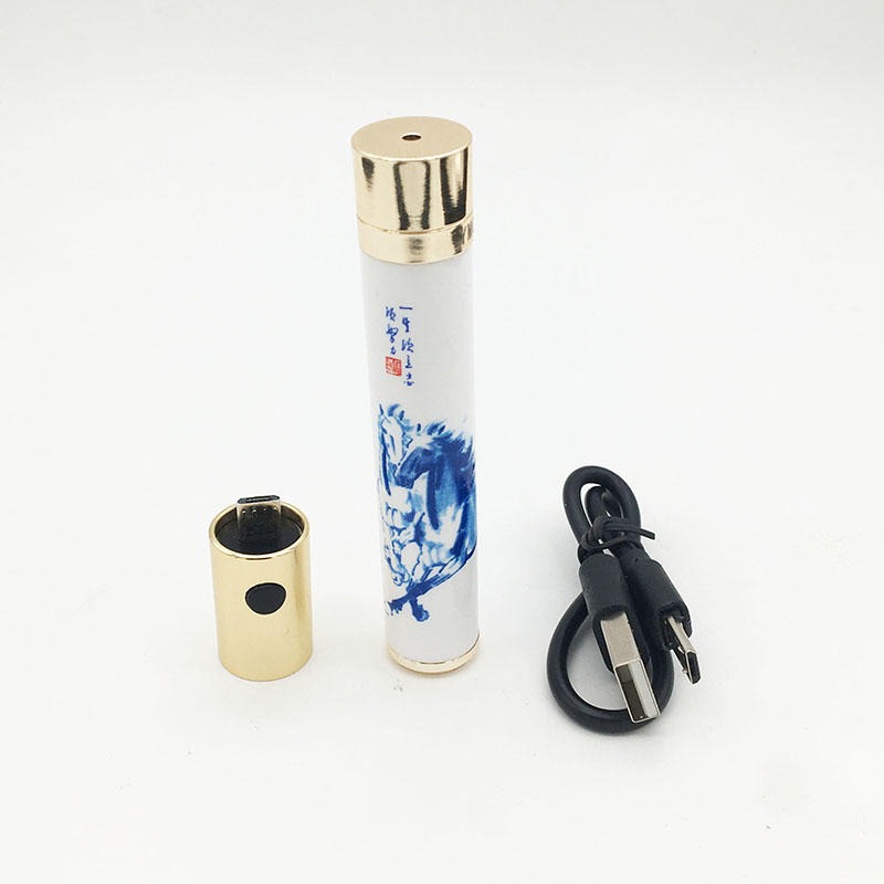 亨正火机批发 厂家直销 优质电子点烟器 创意精致陶瓷 网红爆款火折子 USB充电