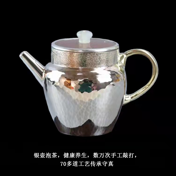 日式泡茶银壶 千足银999家用茶壶茶具纯手工小壶厂家批发3