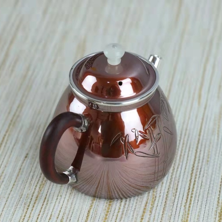 银壶价格 铜包银茶具银器 手工家用银茶壶 纯银999泡茶壶3