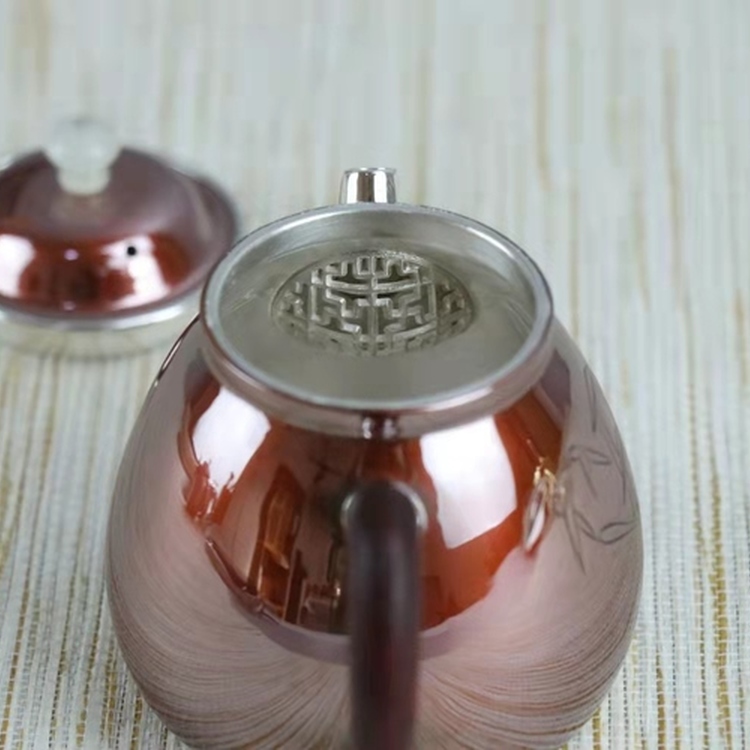 银壶价格 铜包银茶具银器 手工家用银茶壶 纯银999泡茶壶2