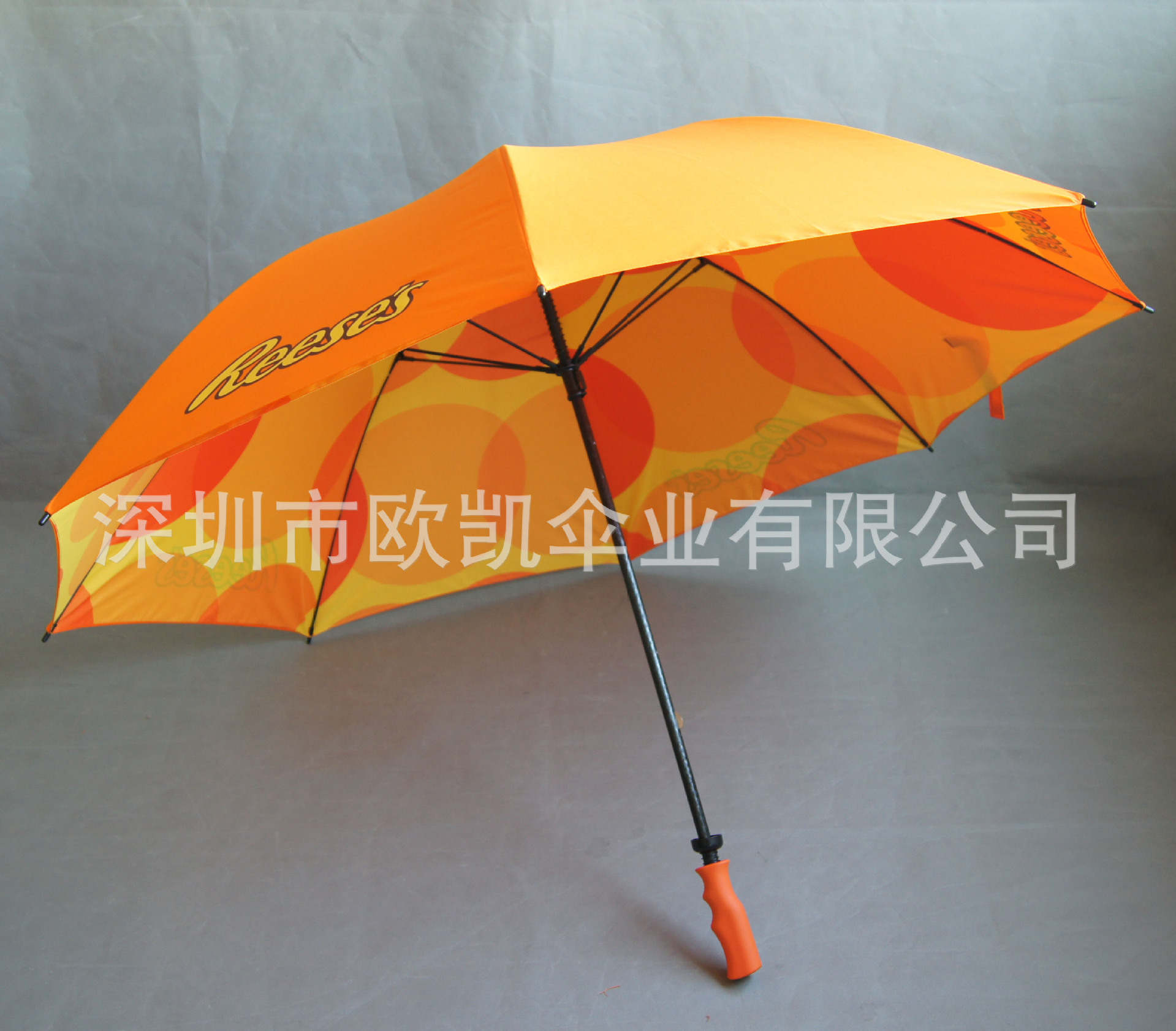 正品直销防风真双层高尔夫伞直杆伞 30寸黄色高尔夫共享雨伞定做