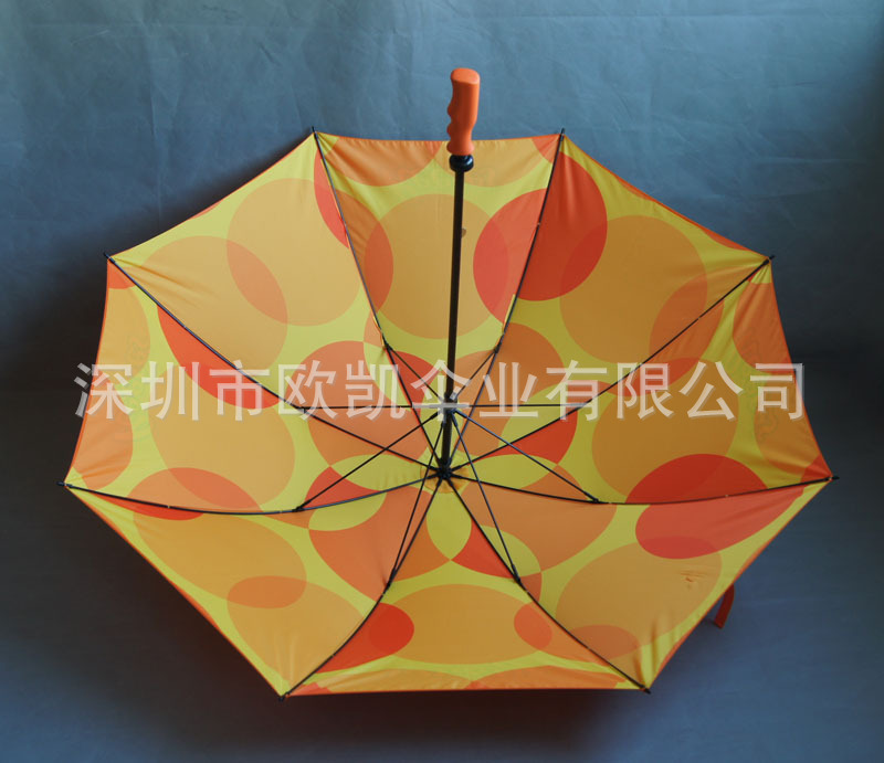正品直销防风真双层高尔夫伞直杆伞 30寸黄色高尔夫共享雨伞定做3