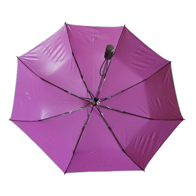 欧凯雨伞厂订做彩胶超强抗紫外线三折伞 23寸折叠全自动女士3