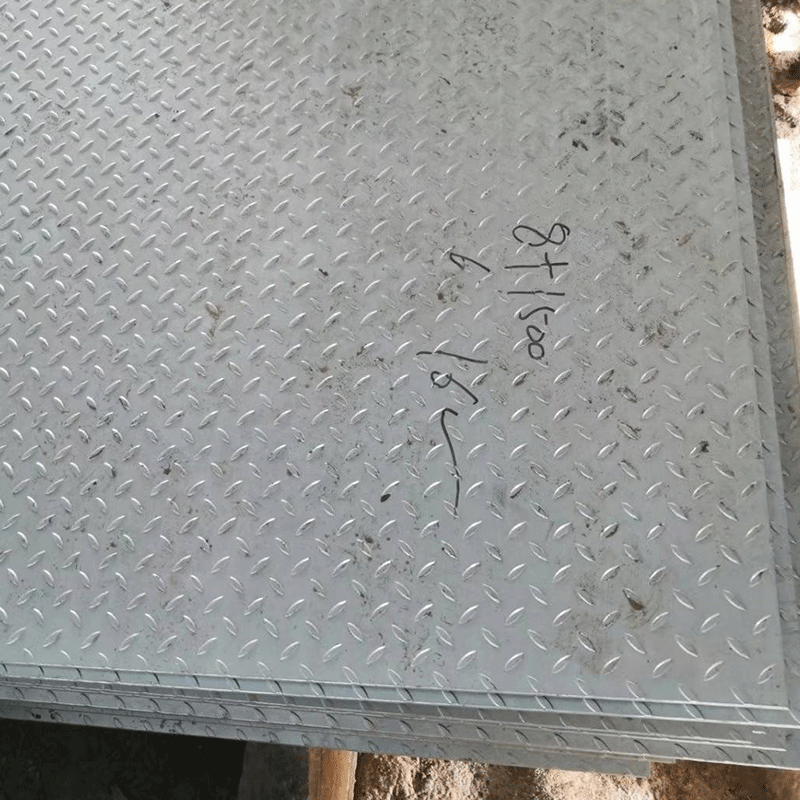 防滑钢板菱形花纹钢板 压花钢板扁豆型花纹板切割焊接 花纹钢板q2354