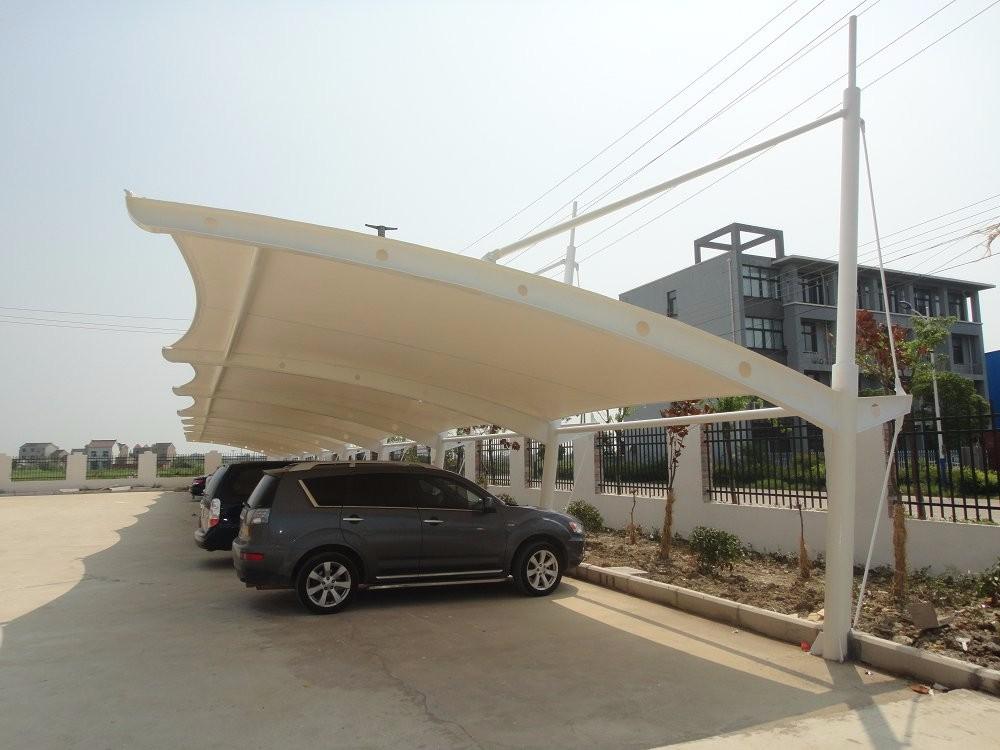 上海诚隆七字形车棚 钢结构、膜结构 拉杆式可上门安装膜结构车棚货优价廉