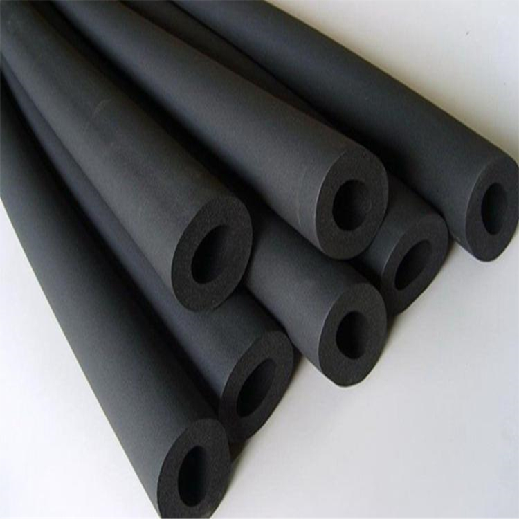 富达销售 空调隔热橡塑保温管 橡塑海绵管壳 黑色阻燃橡塑管1