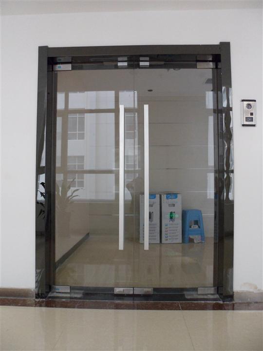 太原订做安装玻璃门有框无框玻璃门感应门 推拉门3