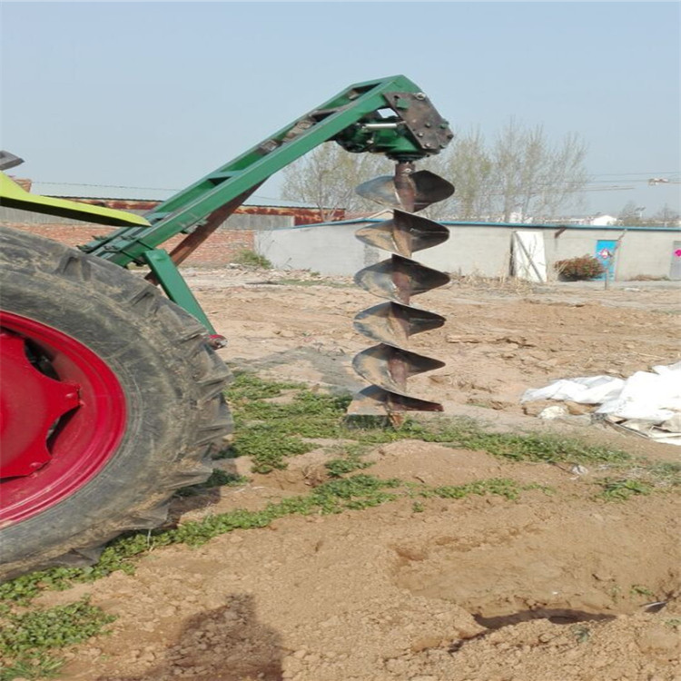 园林种植加深型挖坑机 拖拉机后置双钻头打坑机 大直径车载式挖坑种植机4