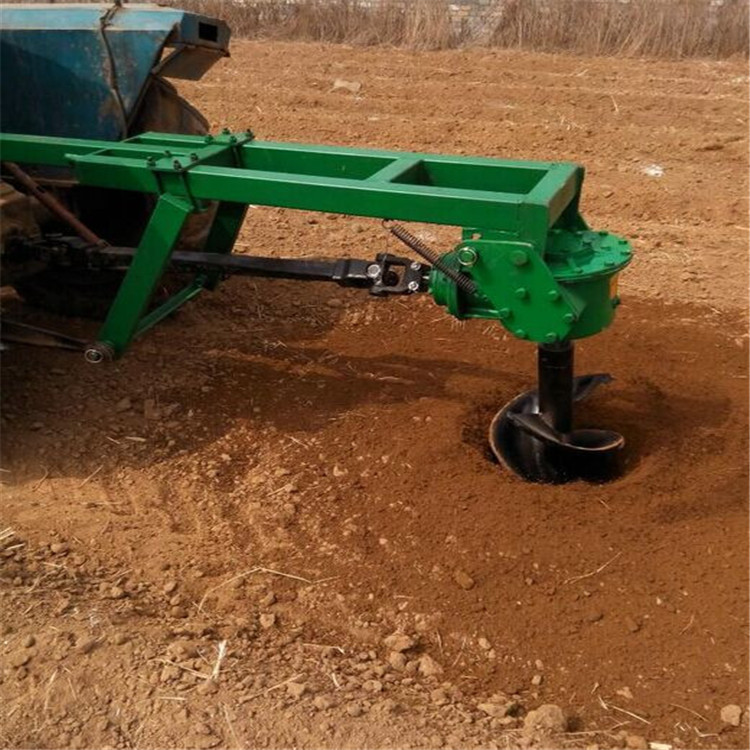 园林种植加深型挖坑机 拖拉机后置双钻头打坑机 大直径车载式挖坑种植机6
