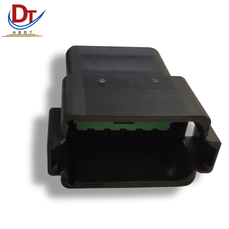 国产胶壳 12PIN孔 塑料插接件 汽车线束 电子连接器 护套 DT04-12PB 黑色5