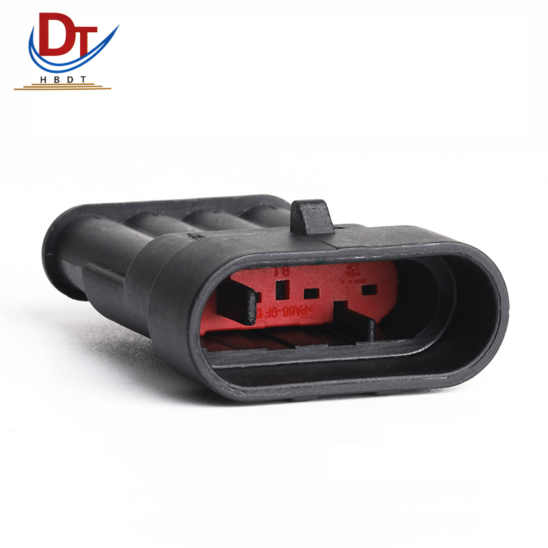 汽车线束DJ7041-1.5-11护套塑料插接件4孔电子连接器国产插头胶壳5