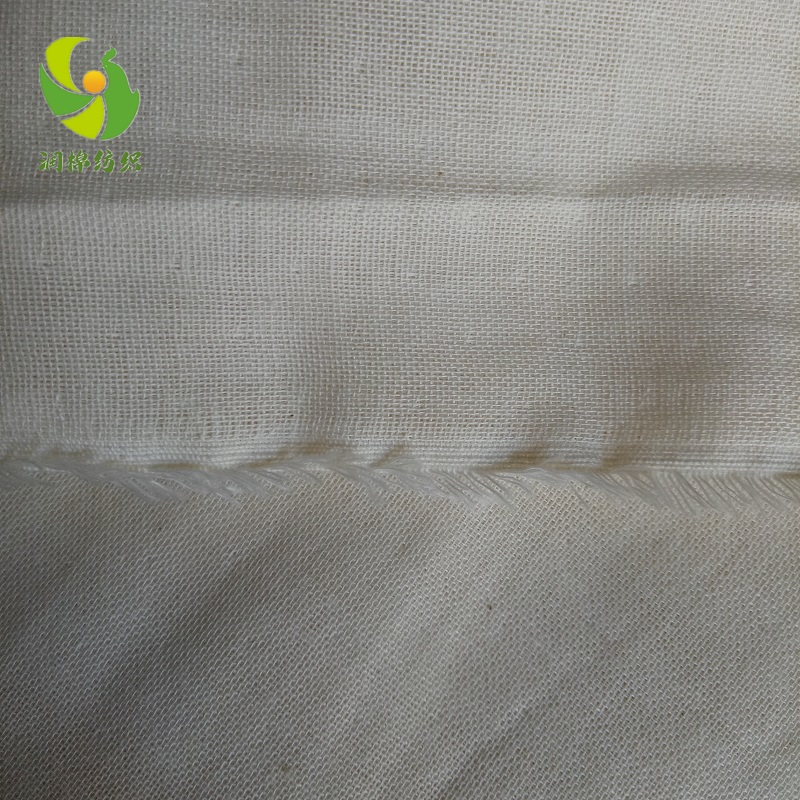 润棉纺织厂家供应婴幼儿口水巾抱被用精梳紧密纺纯棉双层平纹纱布坯布2