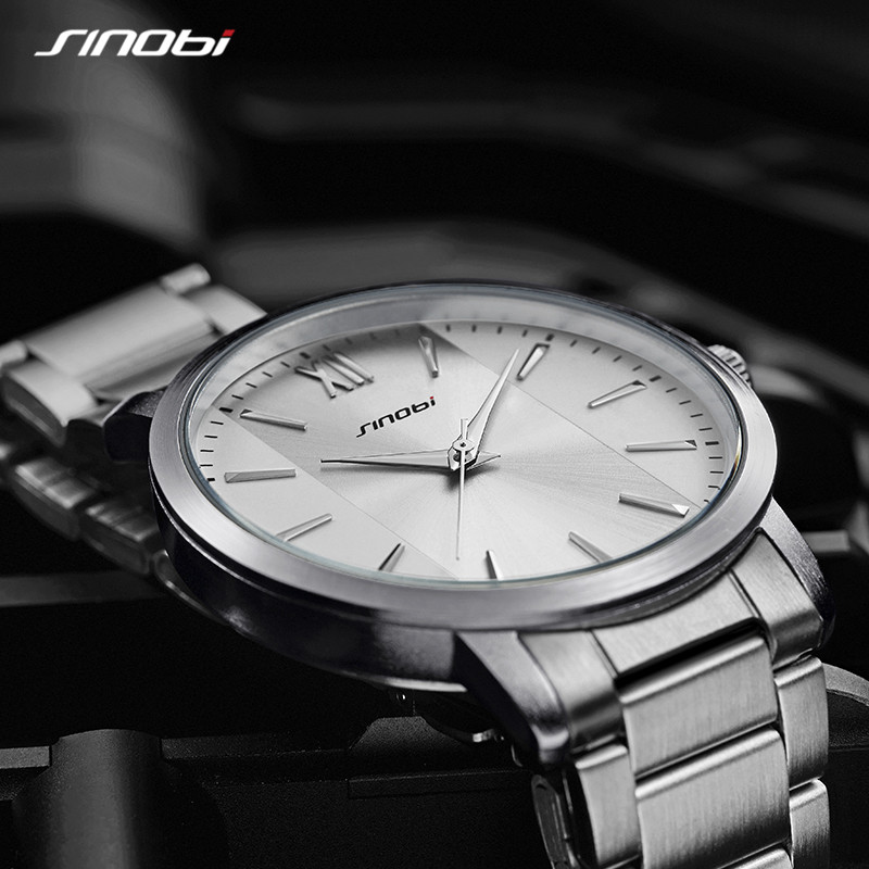 情侣对表 钢带防水石英表 厂家手表批发9819 sinobi时诺比男士手表 不锈钢表带1