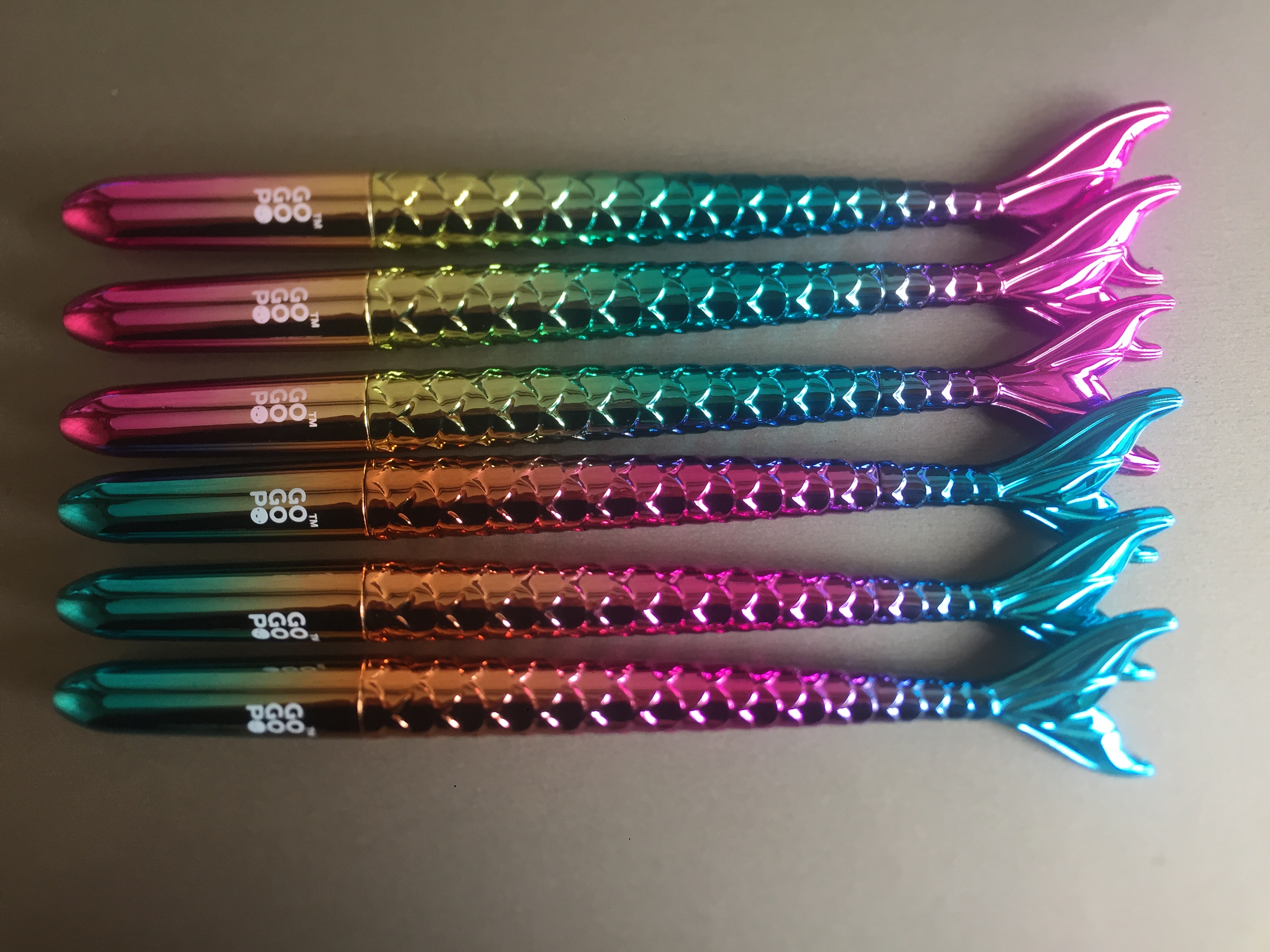 创意笔 时尚中性学生笔 创意 新品文具卡通造型笔 渐变UV镀锌靓丽美人鱼笔4