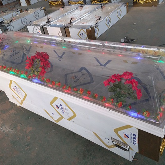 新型泡沫冰棺 扬名 殡葬用品制冷设备棺材 水晶棺 电子礼炮